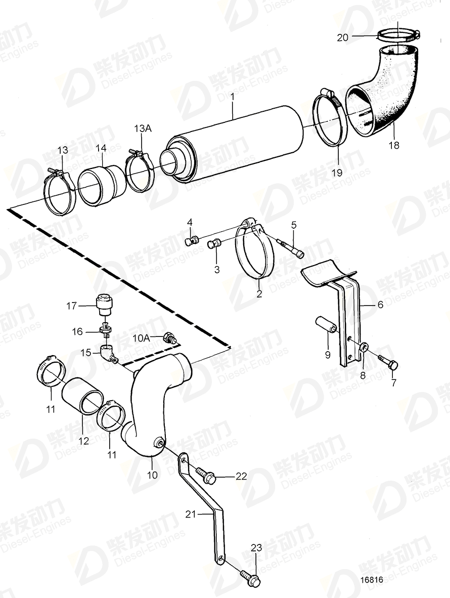 volvo penta Air filter 3826215 Drawing volvo penta Air filter 3826215 Drawing